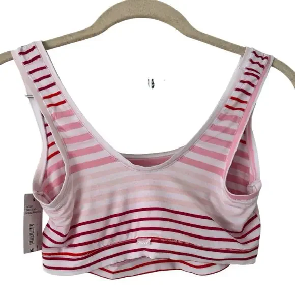 NWT DKNY Pink Stripe Modal Bralette Wireless Lightweight Women’s Medium - Picture 3 of 6
